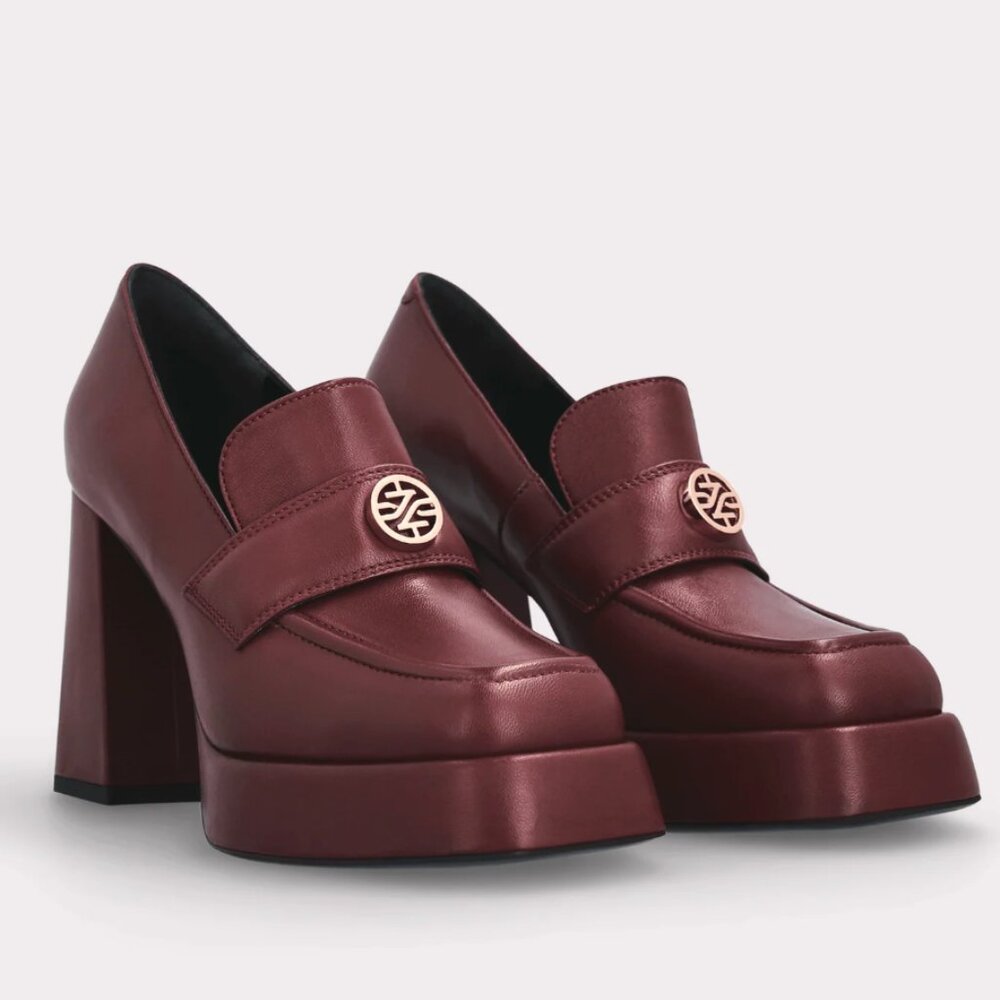 Cindy Smooth Leather Platform Pumps